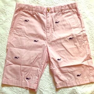 Girls vineyard vines pink shorts with navy whale!